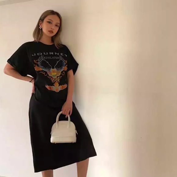 S-L Vintage Grunge 🌗 Journey Graphic Tunic TeeNew - Picture 7 of 9